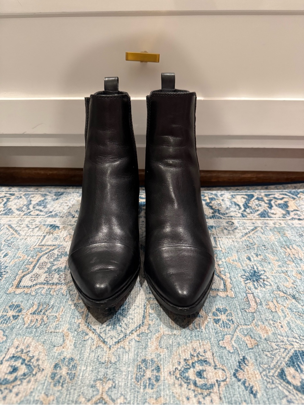 Black Leather Chelsea Boots
